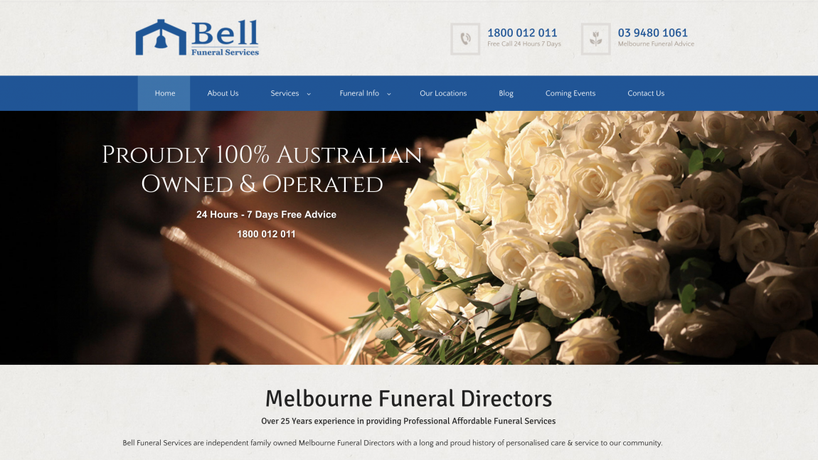 Bell Funeral Services New Website